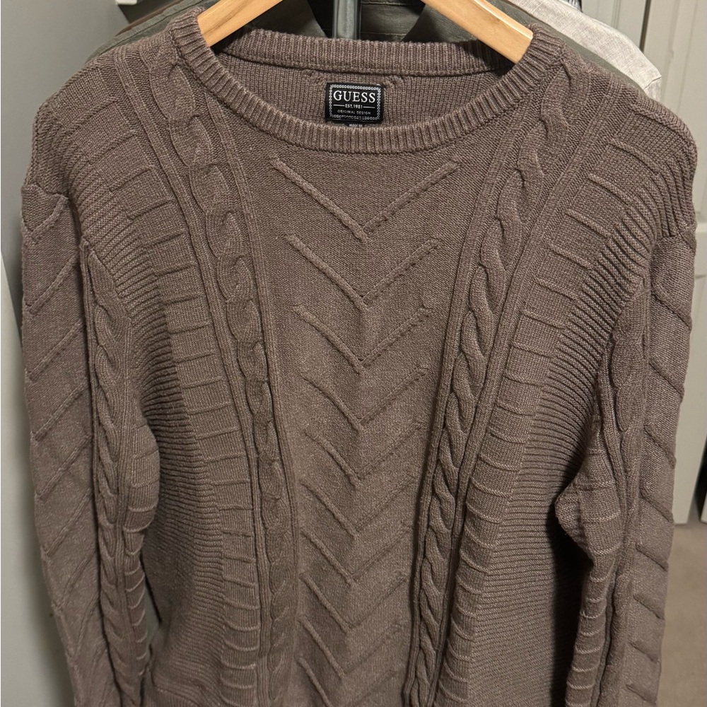 GUESS cable knit sweater
